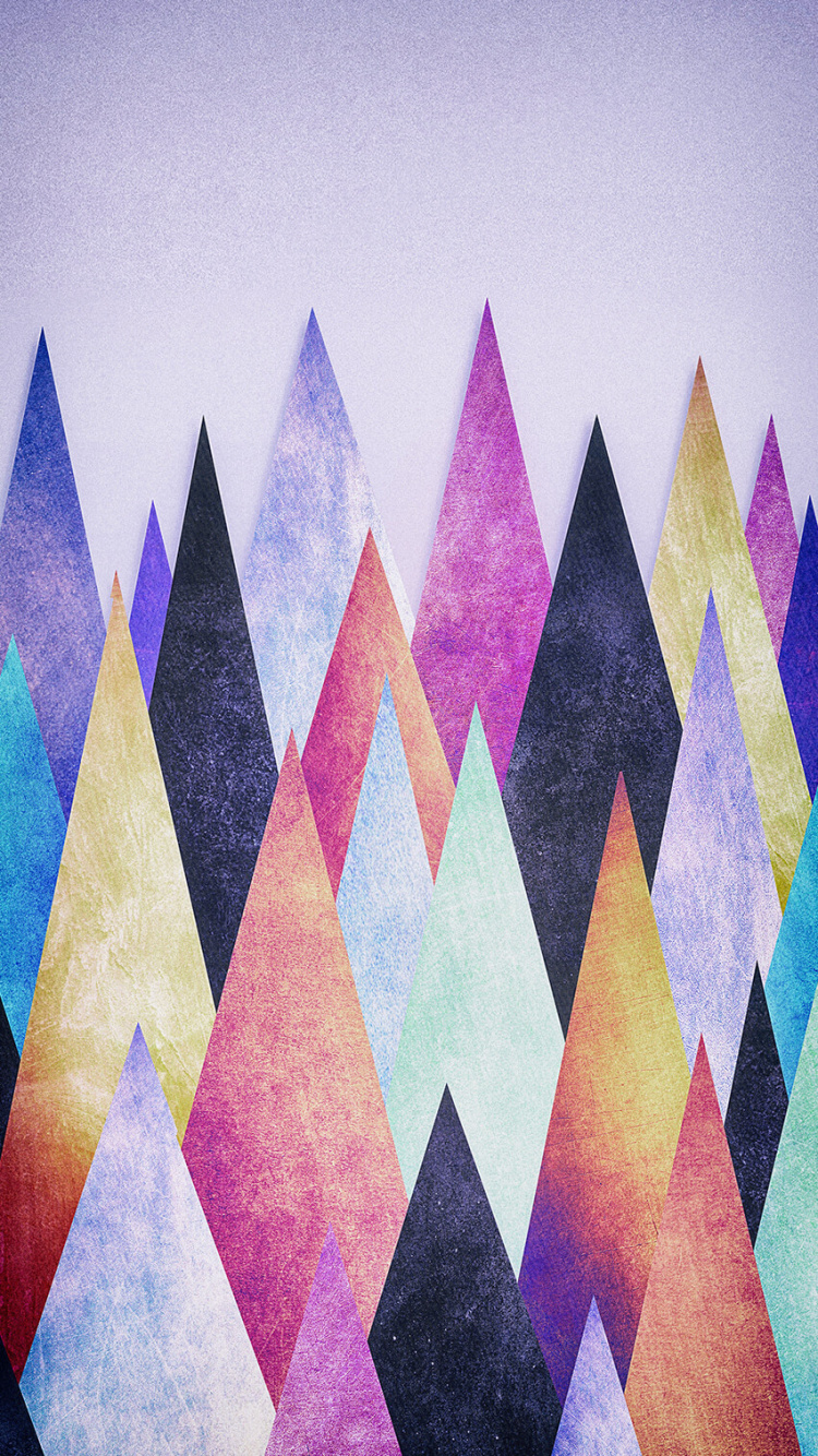 Обои треугольник, розовый, коричневый цвет, Оранжевый цвет, пурпур в разрешении 750x1334