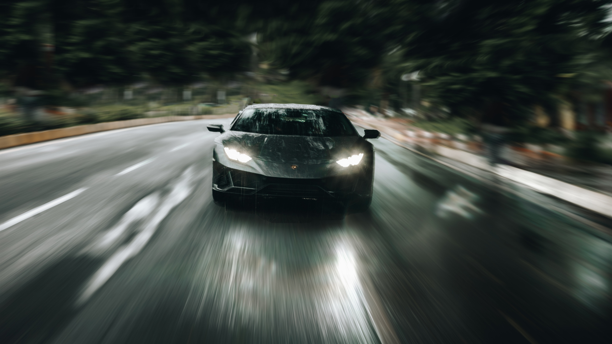 Обои спорткар, Ламборджини, суперкар, дорога, асфальт в разрешении 2560x1440