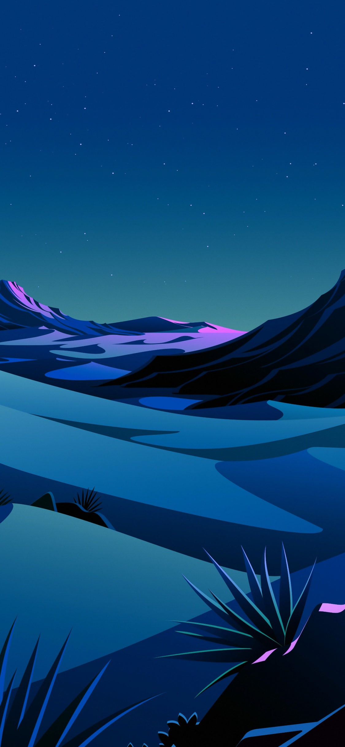 Обои Эпл, iOS 16, природа, природный ландшафт, склон в разрешении 1125x2436