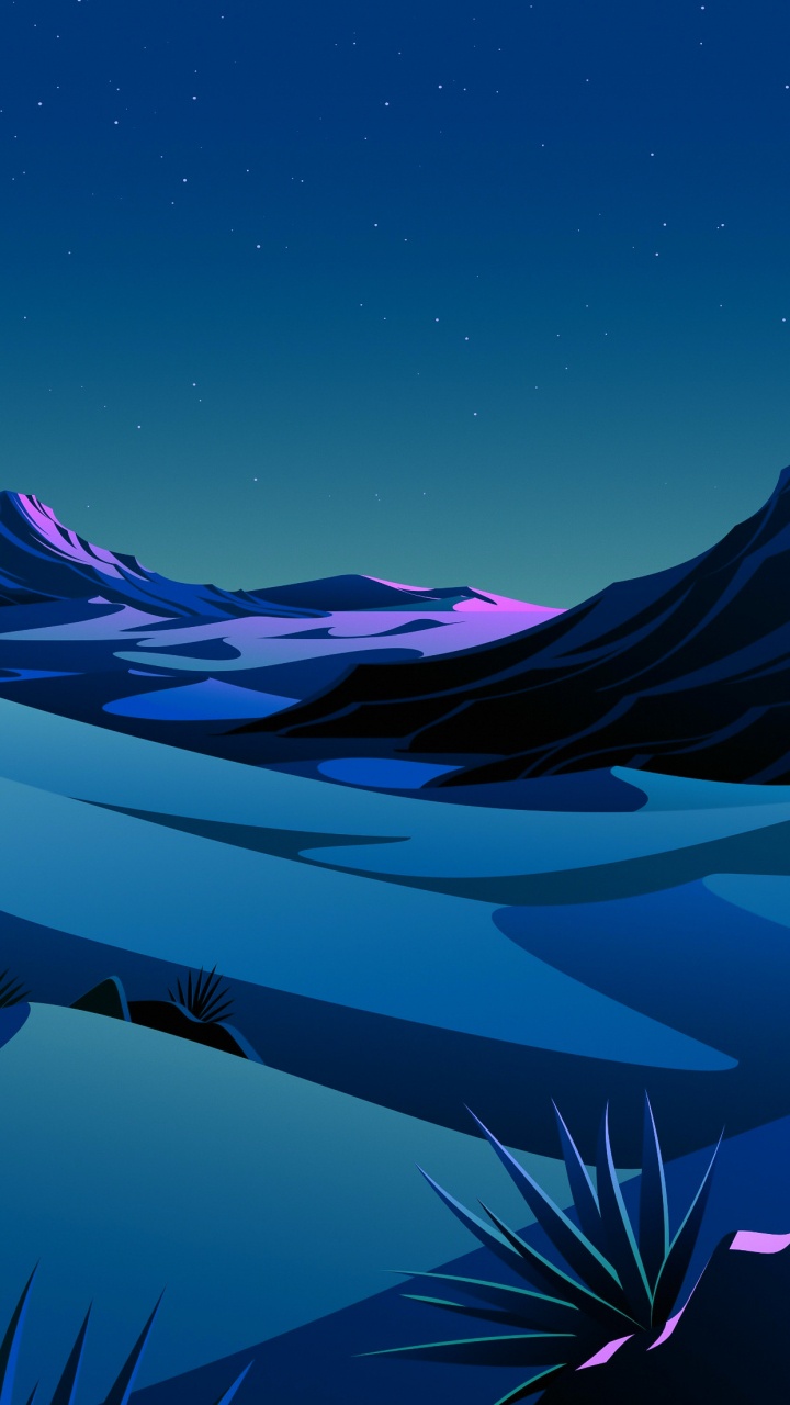 Обои Эпл, iOS 16, природа, природный ландшафт, склон в разрешении 720x1280