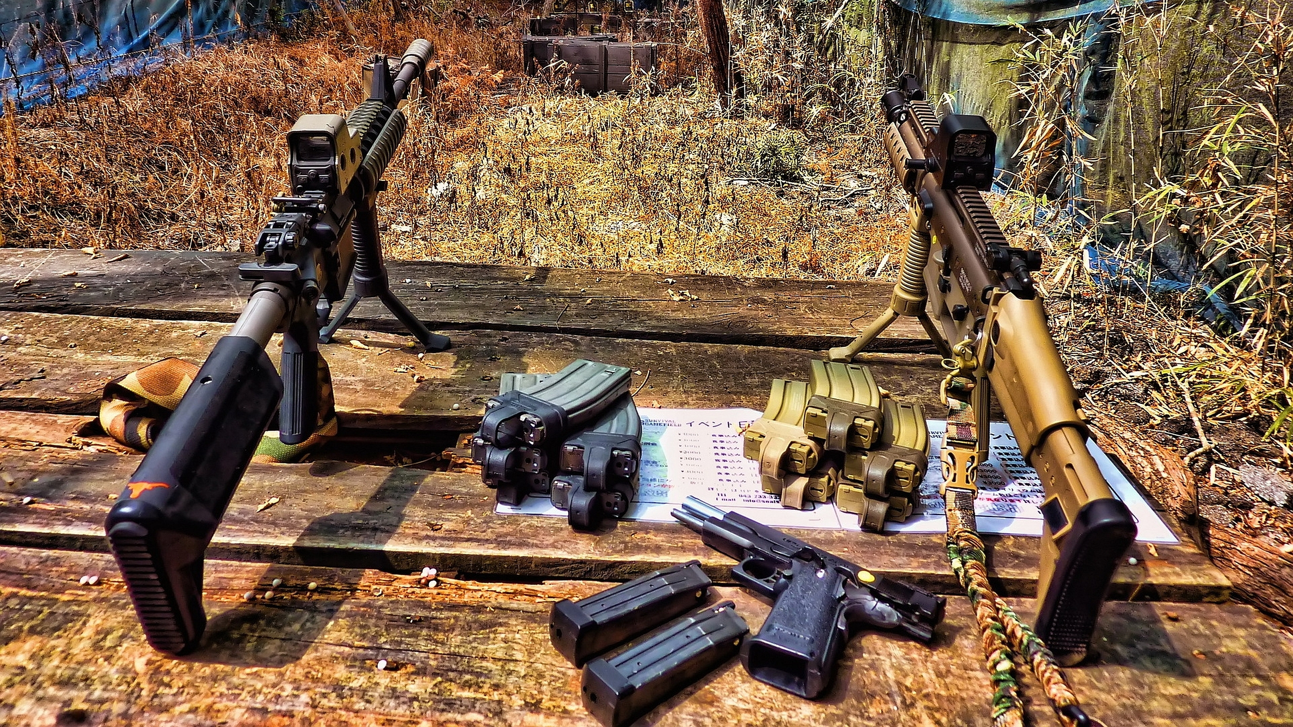 Обои карабин M4, орудие, эйрсофт, Страйкбольное оружие, отдых в разрешении 2560x1440