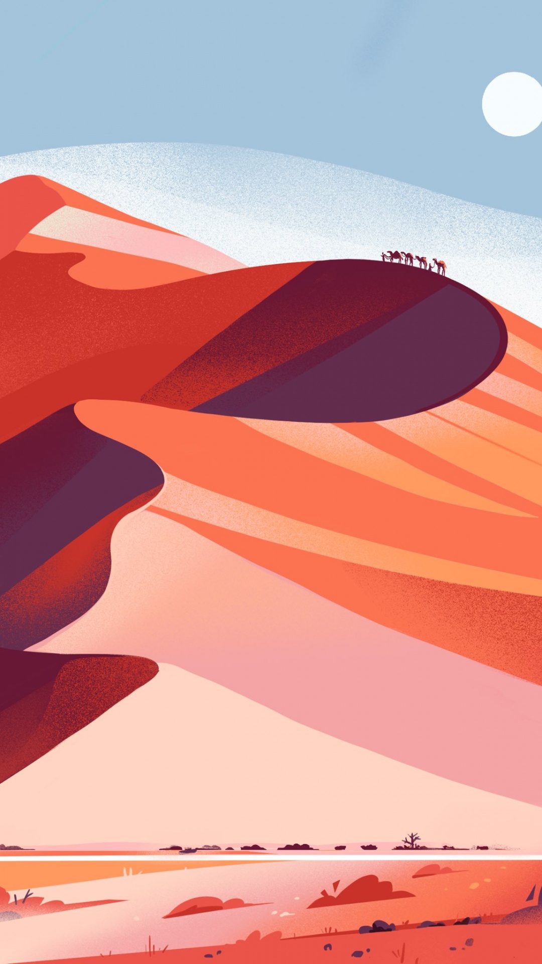 Обои эрг, иллюстрация, графика, арт, экорегион в разрешении 1080x1920