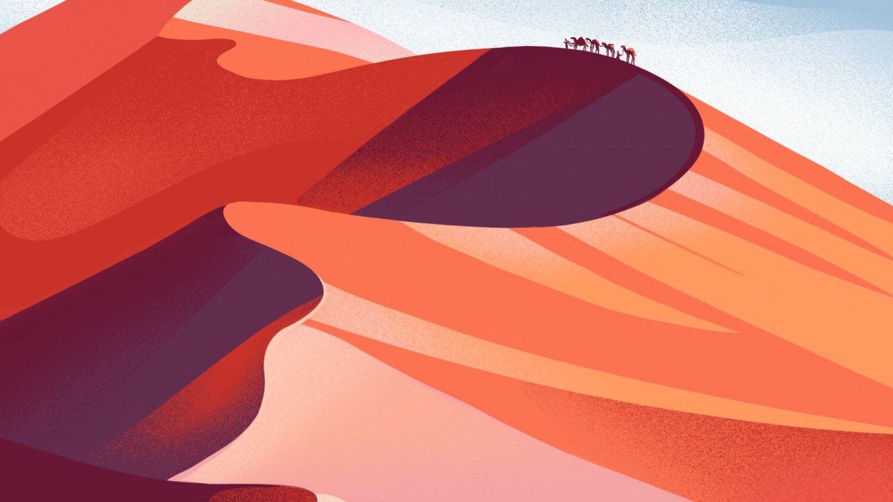 Обои эрг, иллюстрация, графика, арт, экорегион в разрешении 1280x720