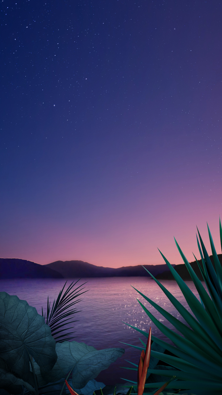 Обои LG, LG G8 ThinQ, смартфон, андроид, пейзаж в разрешении 750x1334