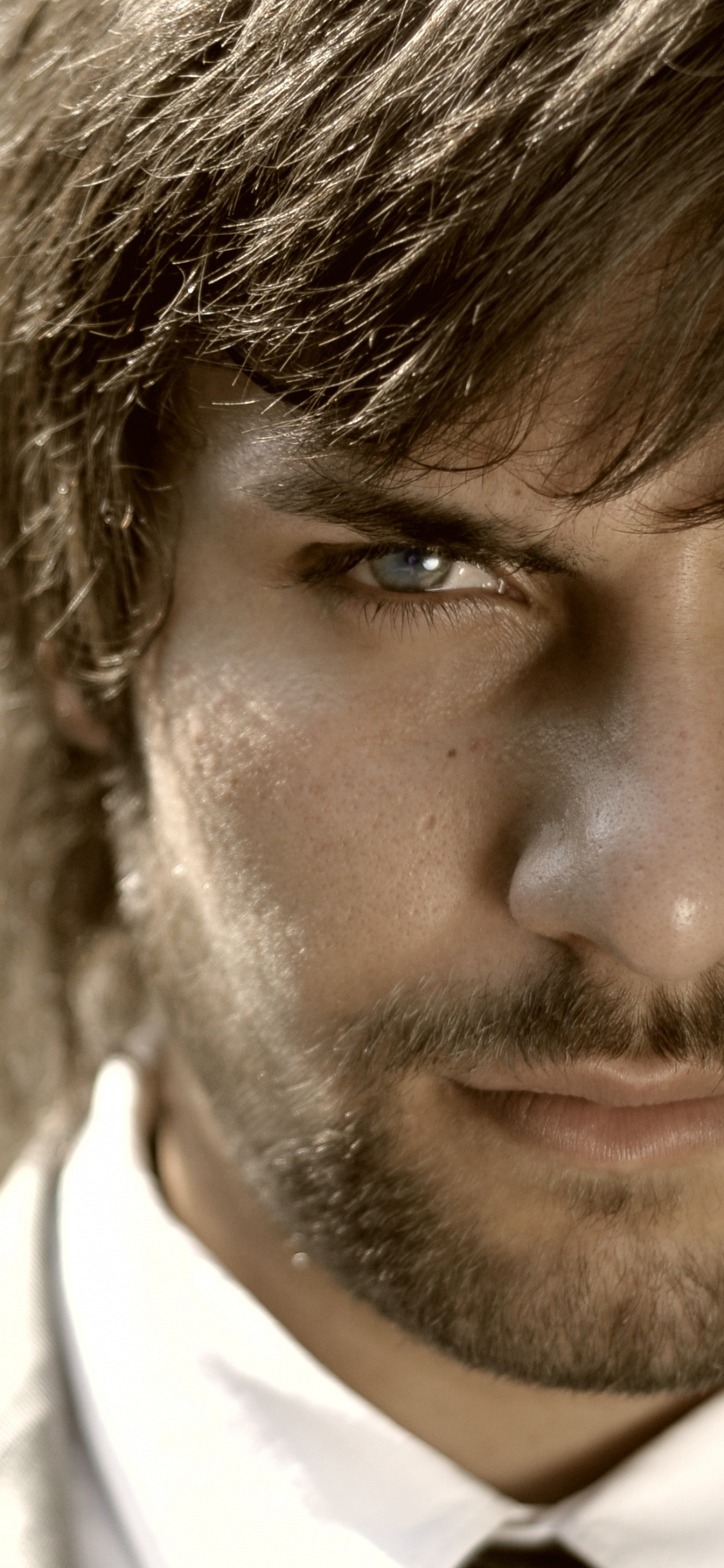 Обои борода, прическа, волосы, волосы на лице, усы в разрешении 1125x2436