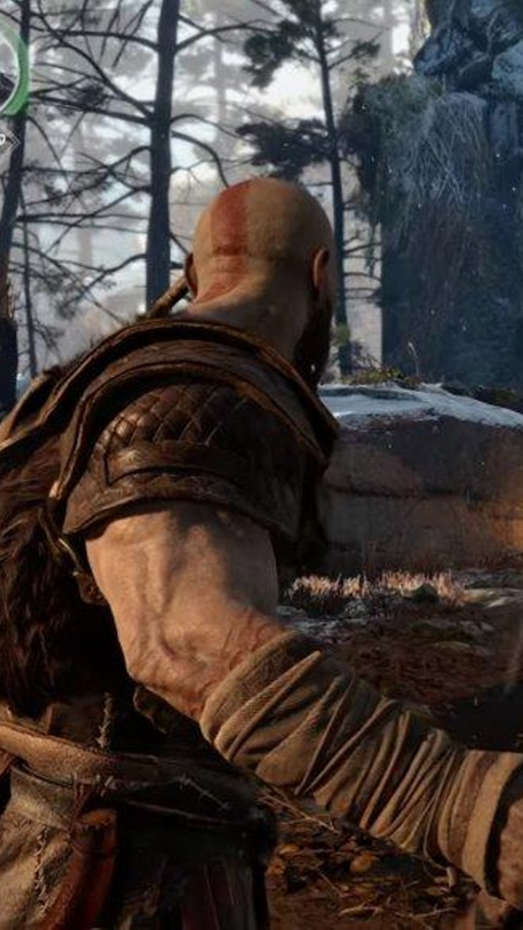 Обои god of war, god of war 3, кратос, playstation 4, компьютерная игра в разрешении 750x1334