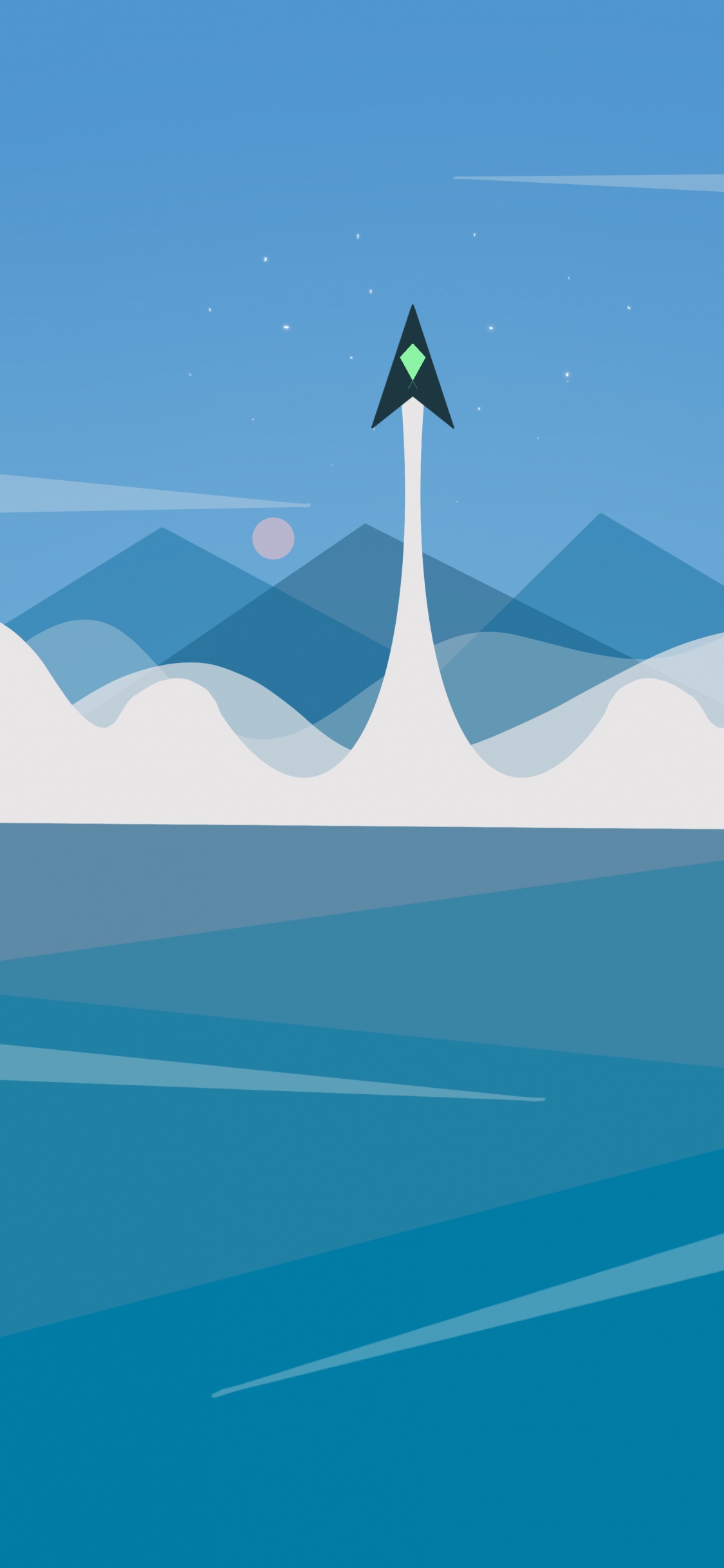 Обои вода, наука, математика, лазурный, склон в разрешении 1125x2436