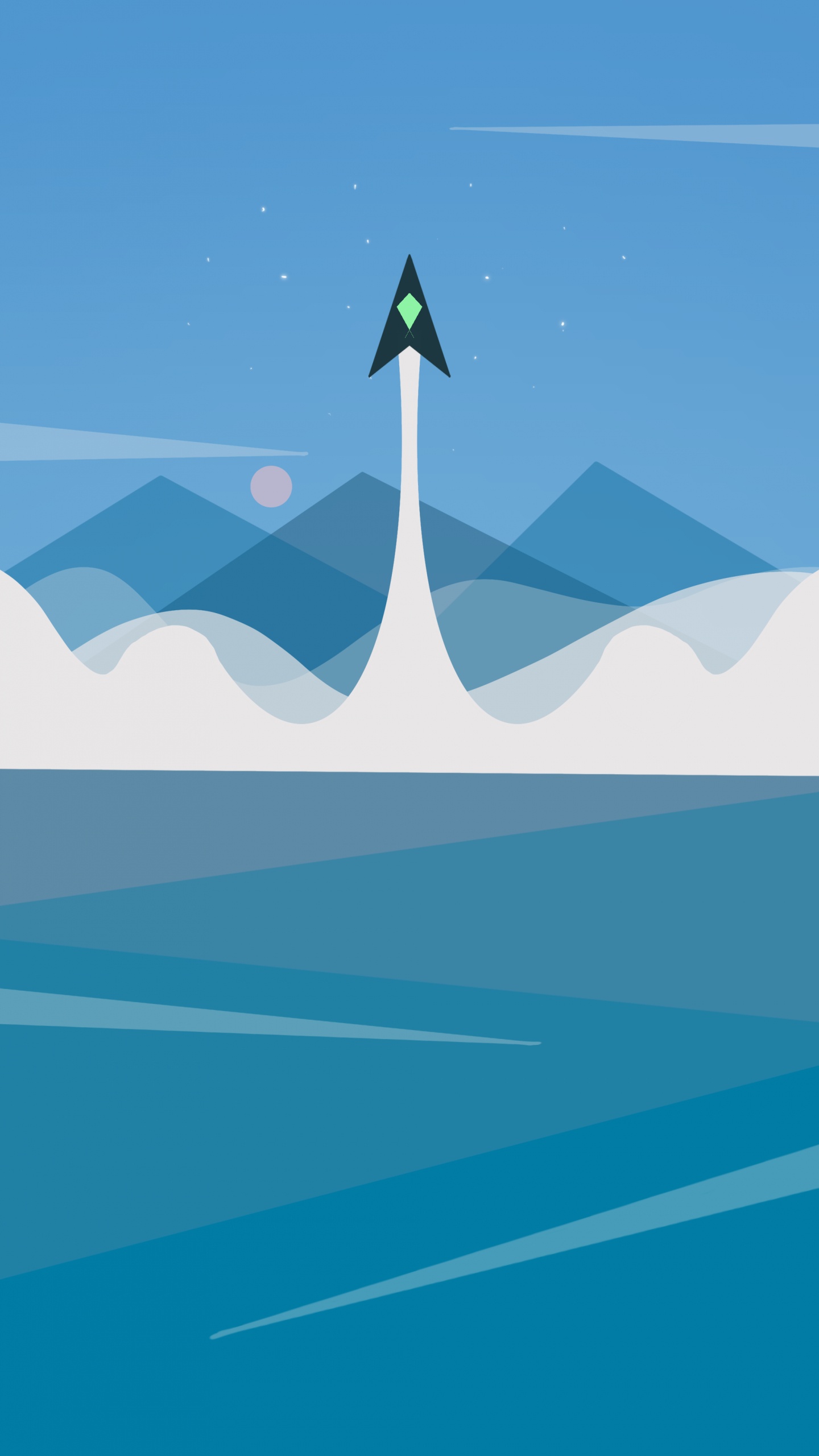 Обои вода, наука, математика, лазурный, склон в разрешении 1440x2560