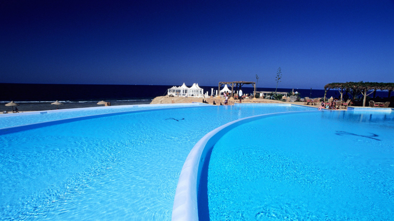 Обои плавательный бассейн, Хургада, отпуск, море, прибежище в разрешении 1280x720