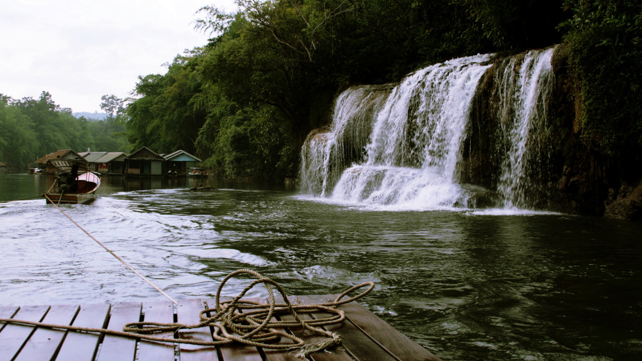 Обои гидроресурсы, водоем, водопад, вода, природа в разрешении 1280x720