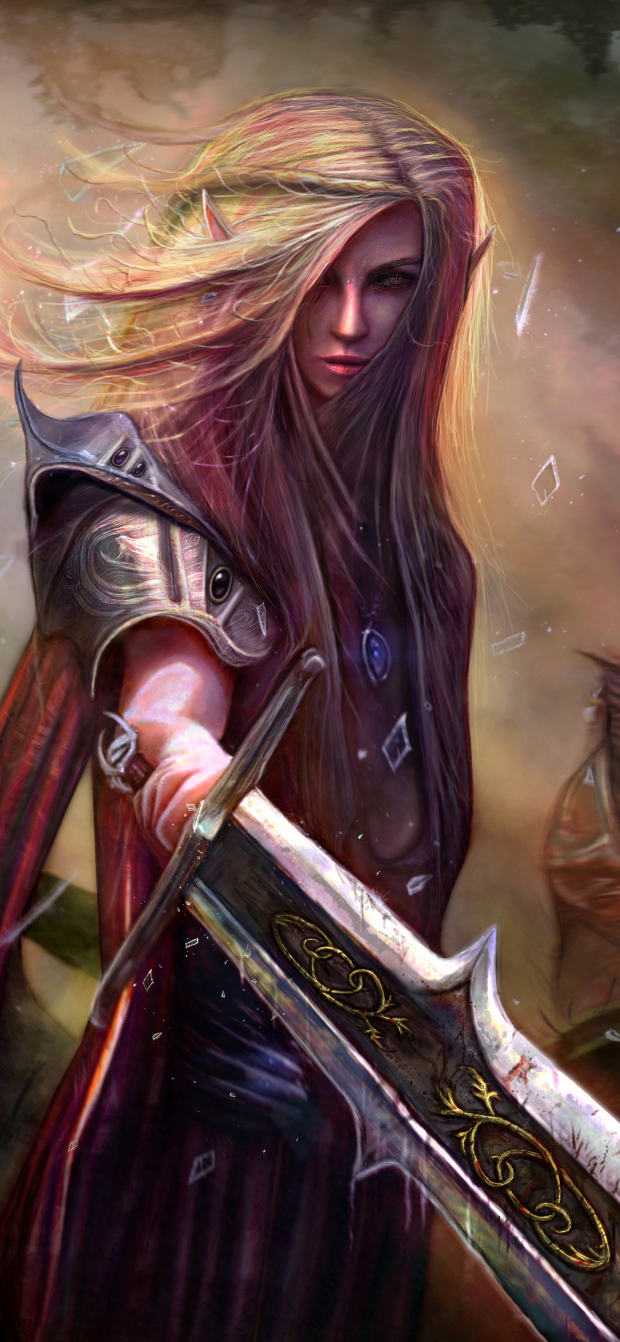 Обои эльф, фэнтези, Армия Эльфов, мифология, арт в разрешении 1242x2688