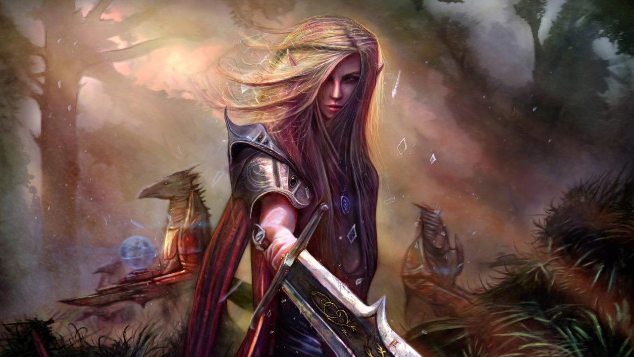 Обои эльф, фэнтези, Армия Эльфов, мифология, арт в разрешении 1280x720