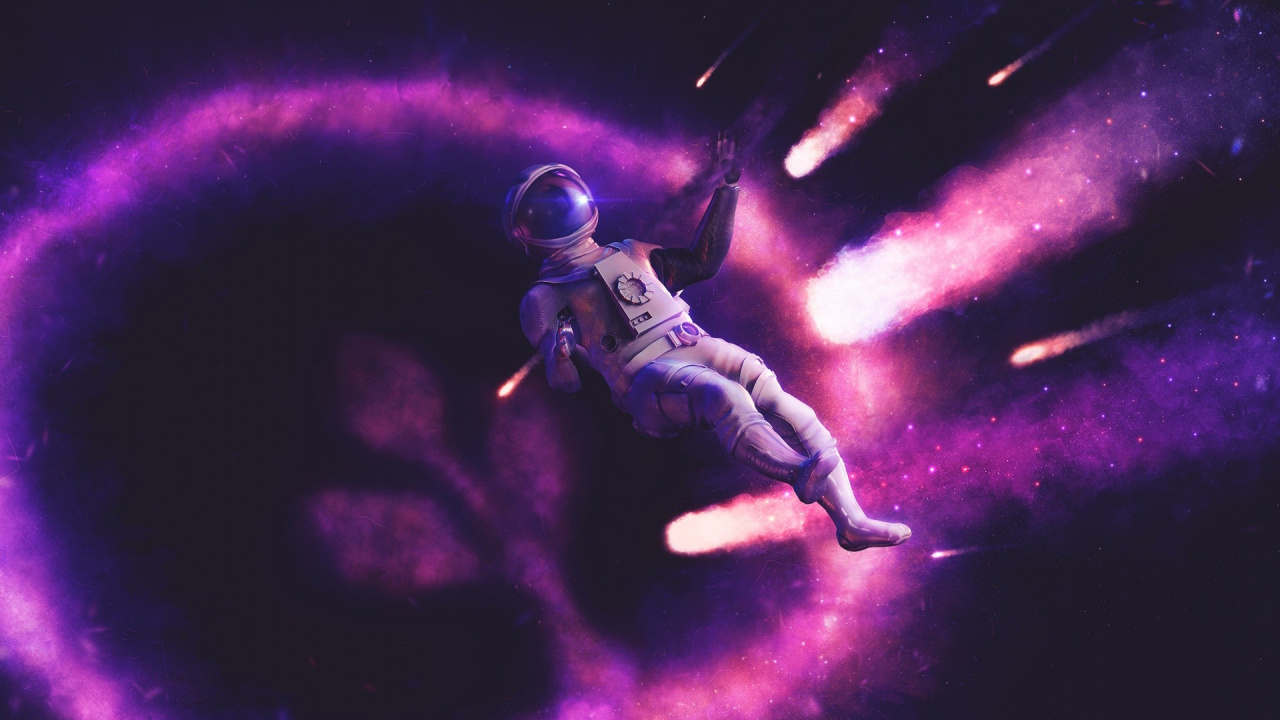 Обои пурпур, Представление, Танцор, театральное искусство, космос в разрешении 1280x720