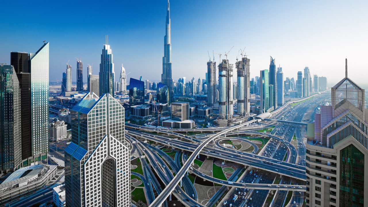 Обои Дубай Молл, городской пейзаж, город, городской район, метрополия в разрешении 1280x720