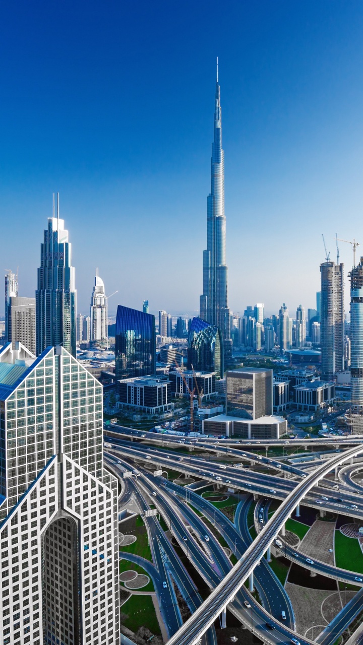 Обои Дубай Молл, городской пейзаж, город, городской район, метрополия в разрешении 720x1280