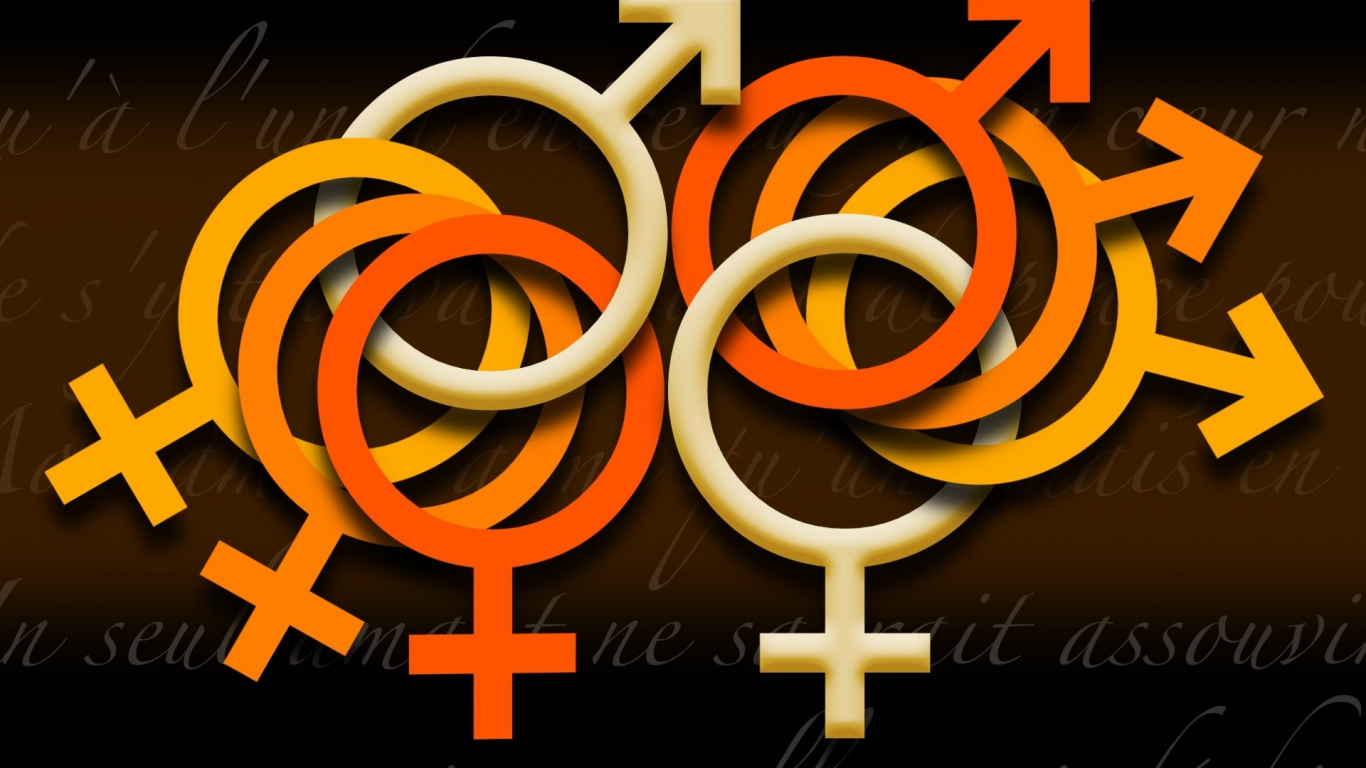 Обои графический дизайн, лого, интимные отношения, Апельсин, символ в разрешении 1366x768