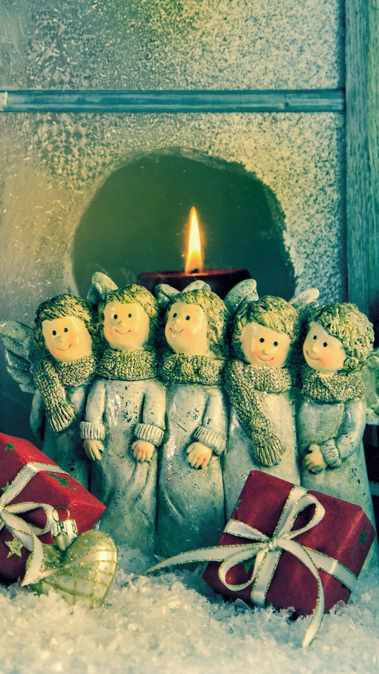 Обои Рождественский день, Рождество, рождественский орнамент, Рождественские украшения, праздник в разрешении 750x1334