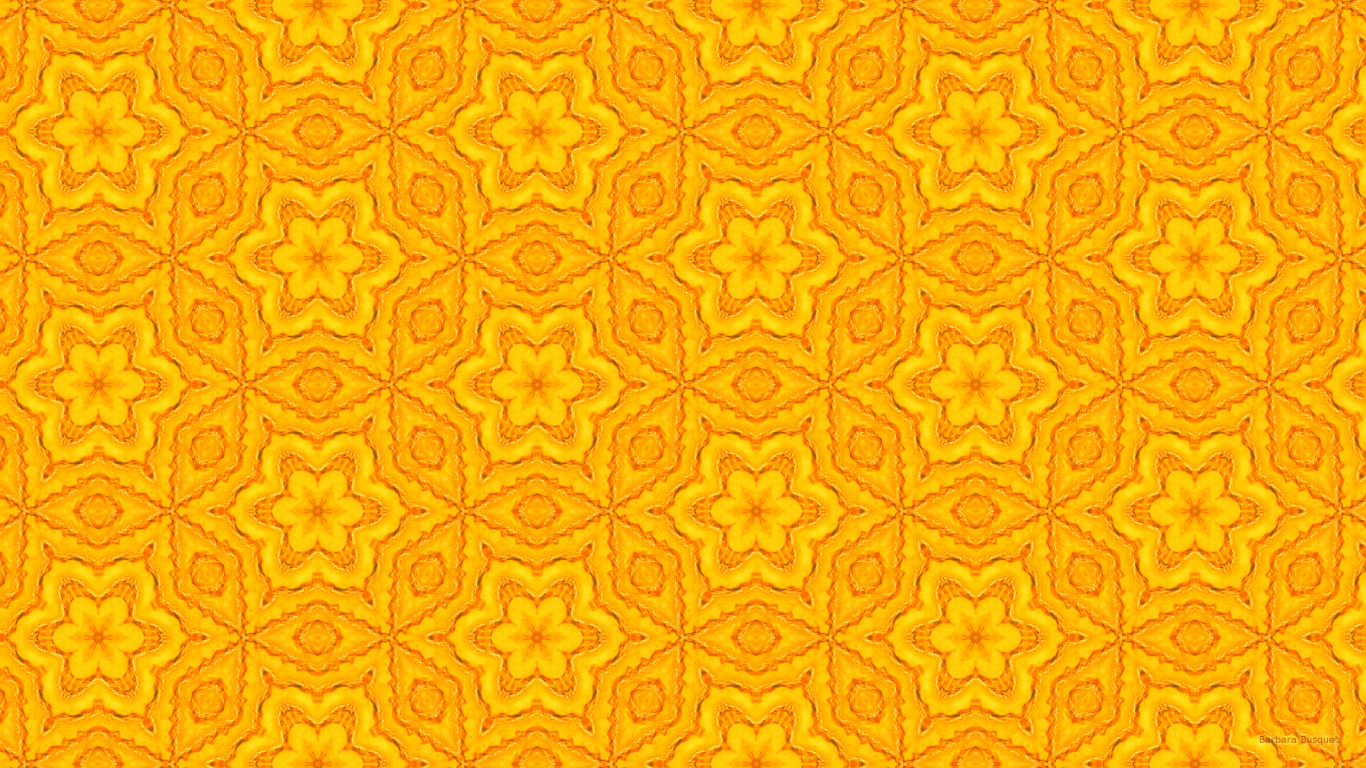 Обои Апельсин, желтый, золото, дизайн, узор в разрешении 1366x768