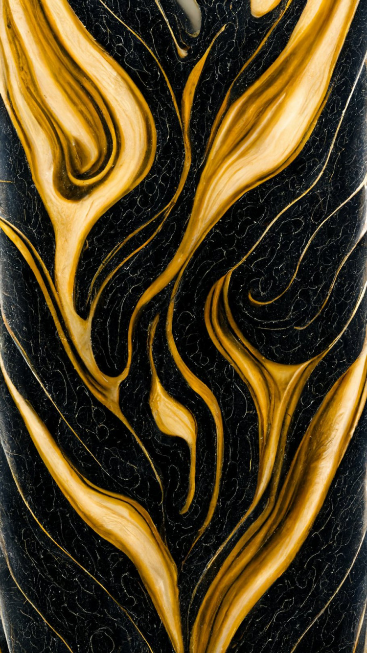 Обои искусственный интеллект, яблоко, ios, коричневый цвет, арт в разрешении 750x1334