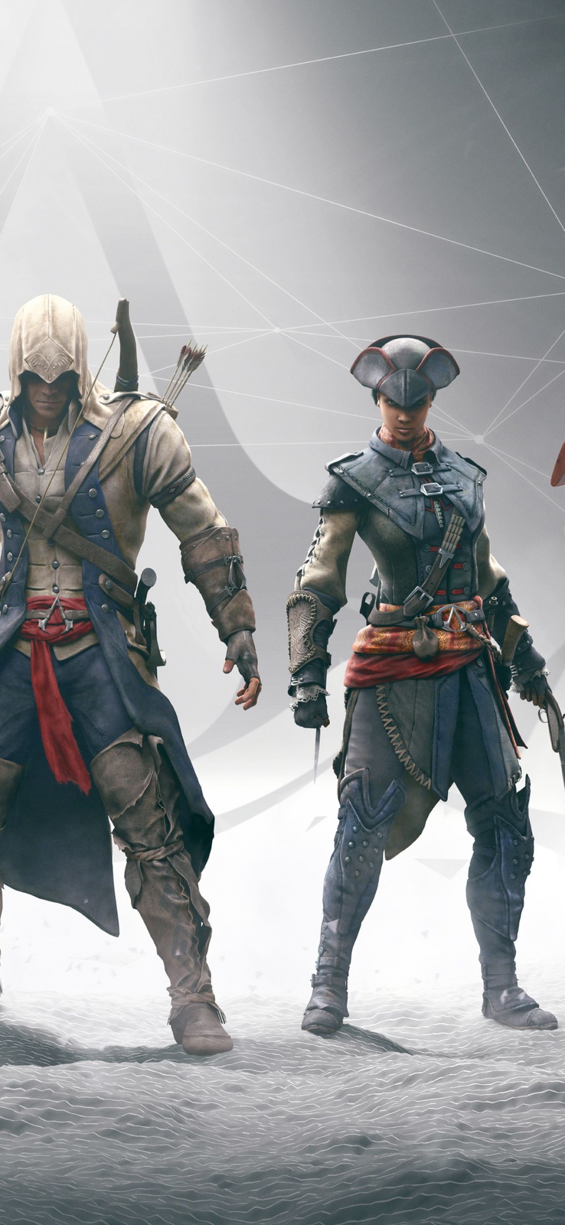 Обои assassins creed, Assassins Creed III, ассассинс Крид братство, убийца, фигурка в разрешении 1125x2436