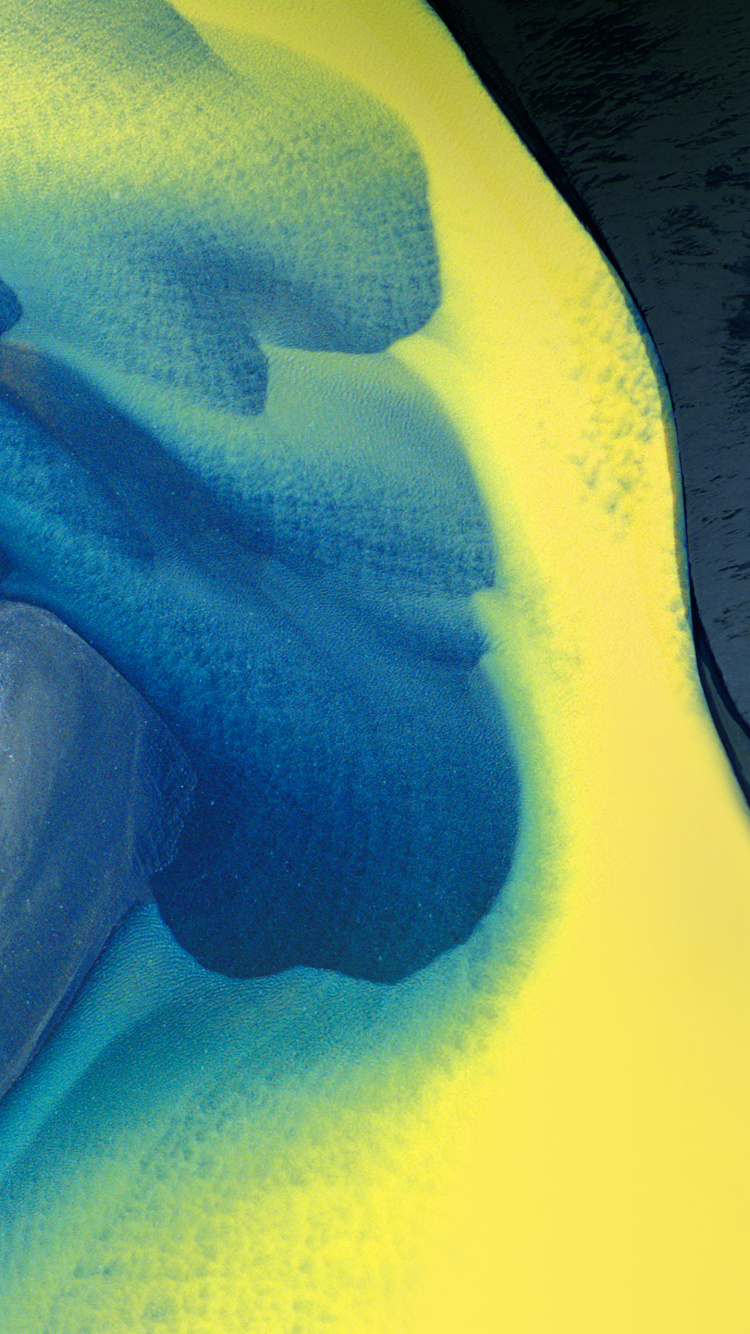 Обои синий, желтый, вода, Аква, иллюстрация в разрешении 750x1334