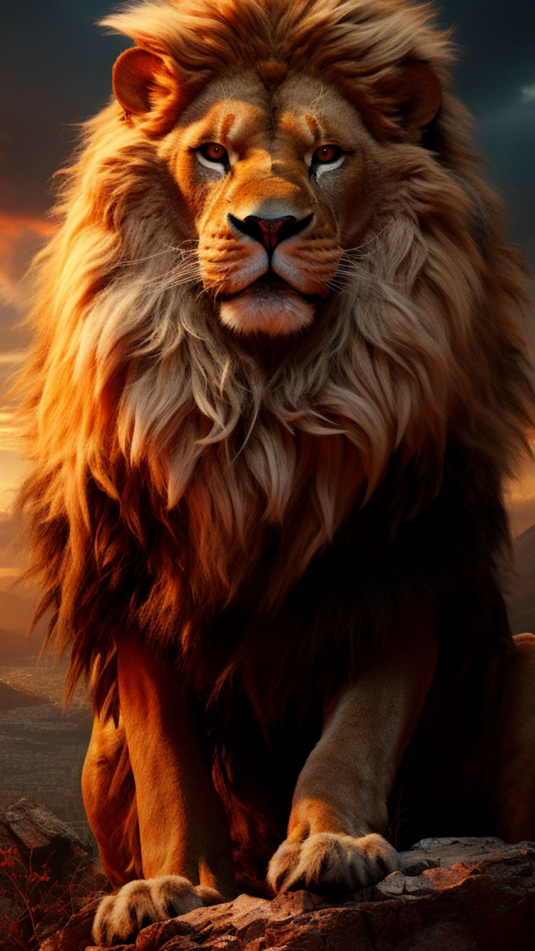 Обои Лев, свет, кошачьих, масаи Лев, наземные животные в разрешении 750x1334