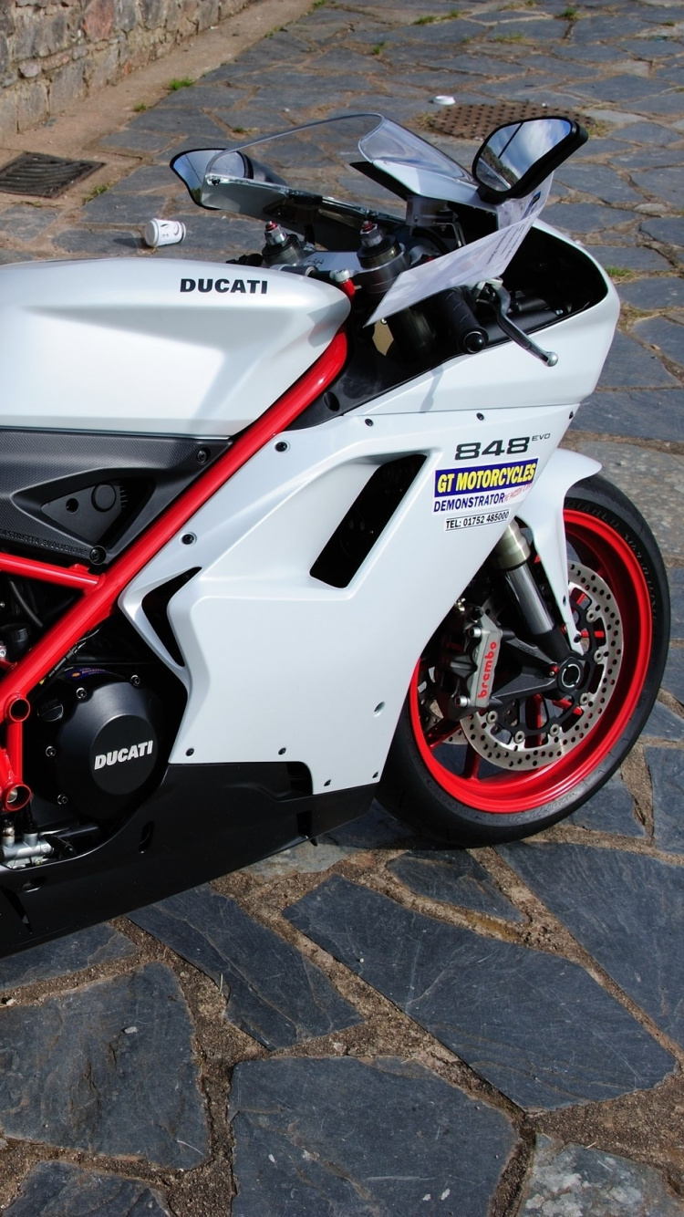 Обои ducati, мотоцикл, дукати 848, дукати 1199, дукати 1098 в разрешении 750x1334