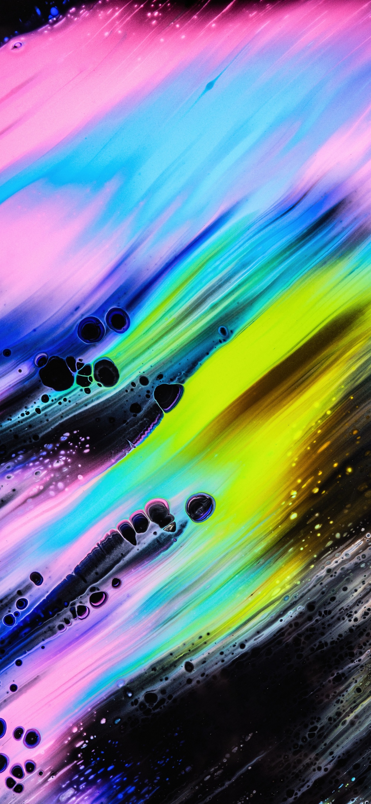 Обои список уровней стендов big ol стенды, красочность, жидкий, пурпур, линия в разрешении 1242x2688