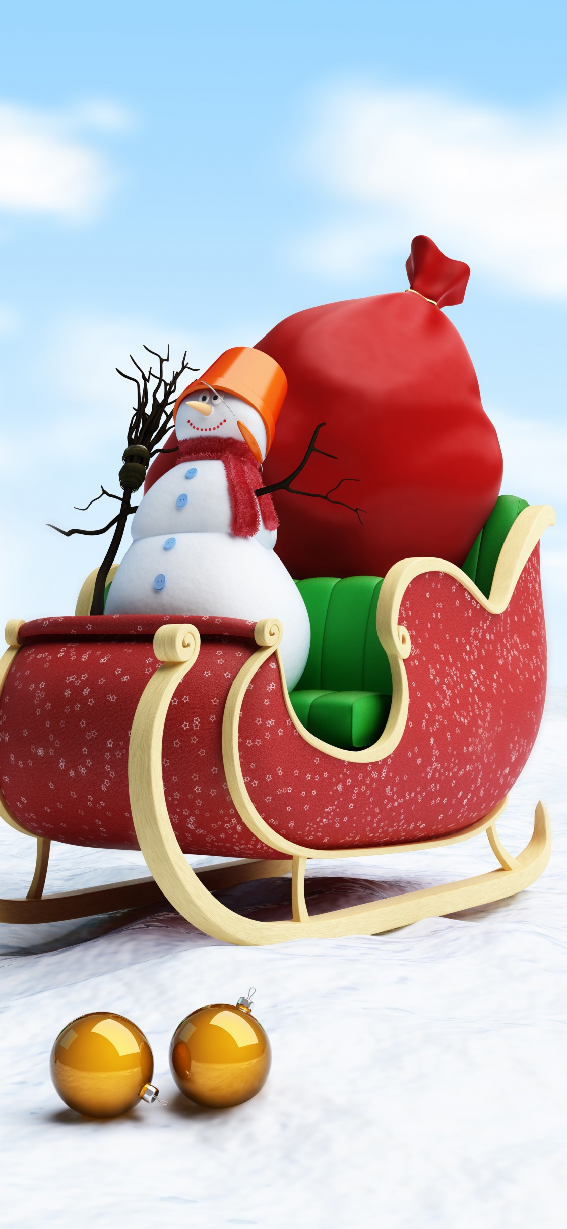 Обои Санта-Клаус, Рождественский день, Рождество, елка, праздник в разрешении 1125x2436