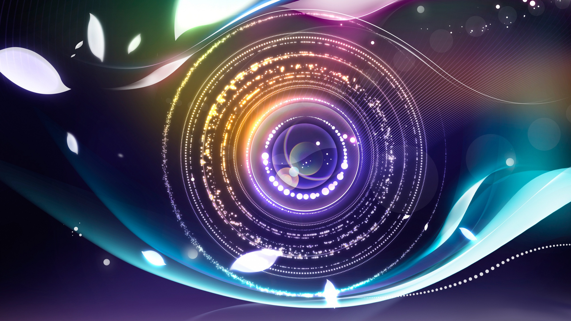 Обои объектив камеры, объектив, свет, пурпур, фрактальное искусство в разрешении 1920x1080