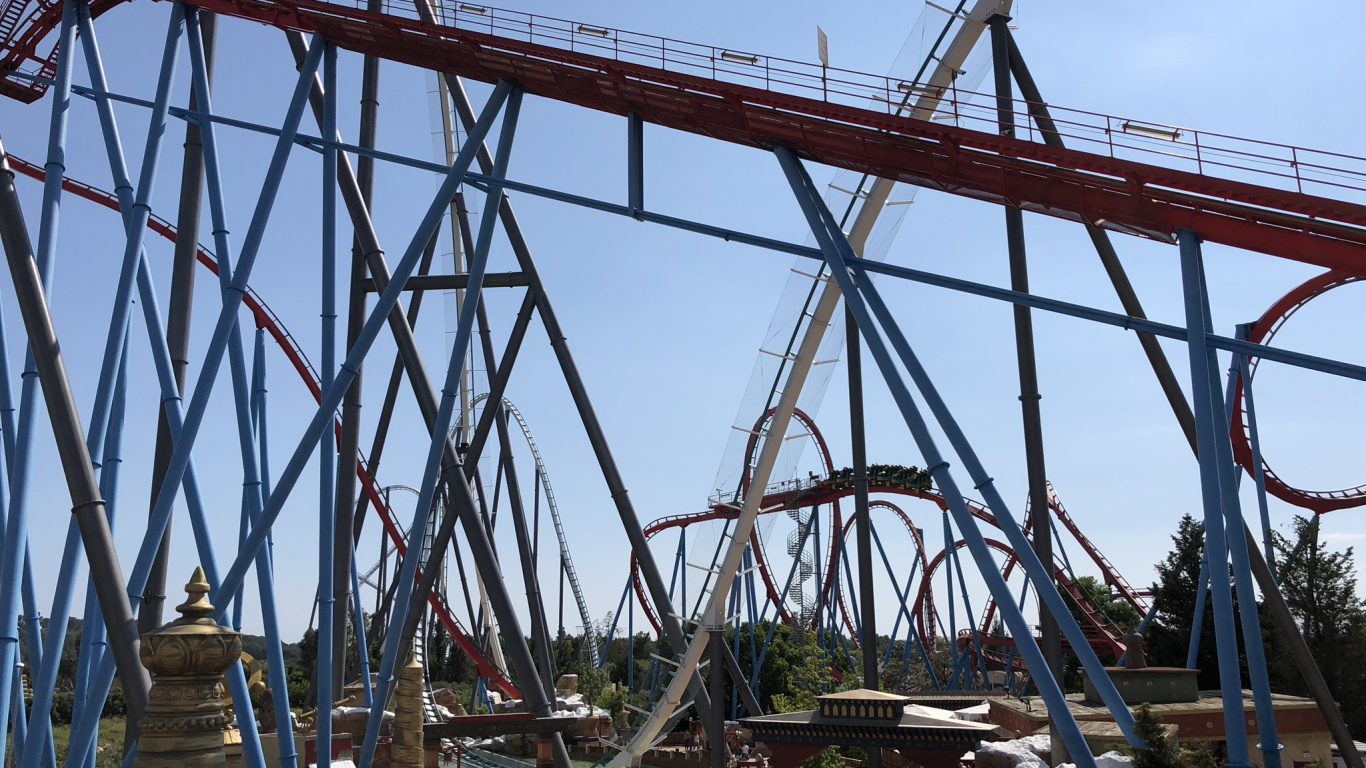 Обои горки, достопримечательность, Мост ферменной конструкции, железо, ориентир в разрешении 1366x768