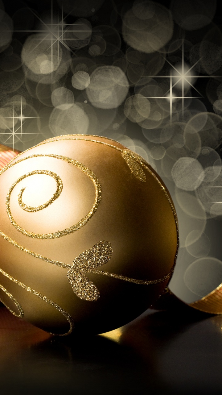 Обои Рождественский день, рождественский орнамент, Рождественские украшения, иллюстрация, сфера в разрешении 720x1280