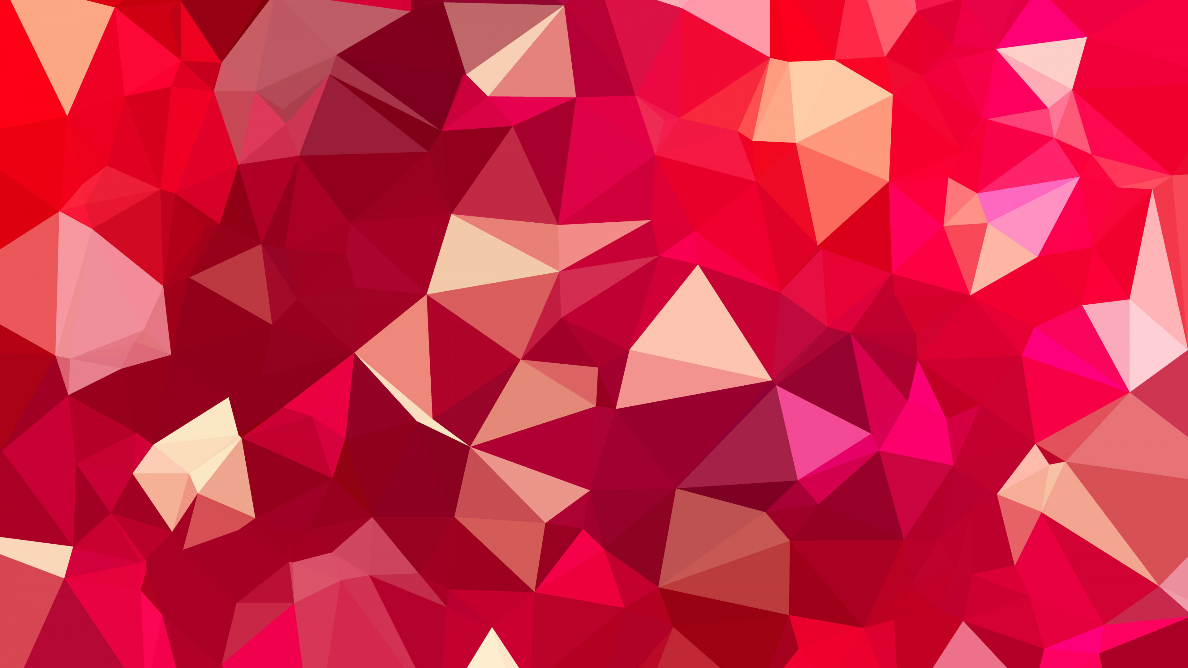 Обои красный цвет, куб, геометрия, пурпурный цвет, треугольник в разрешении 3840x2160