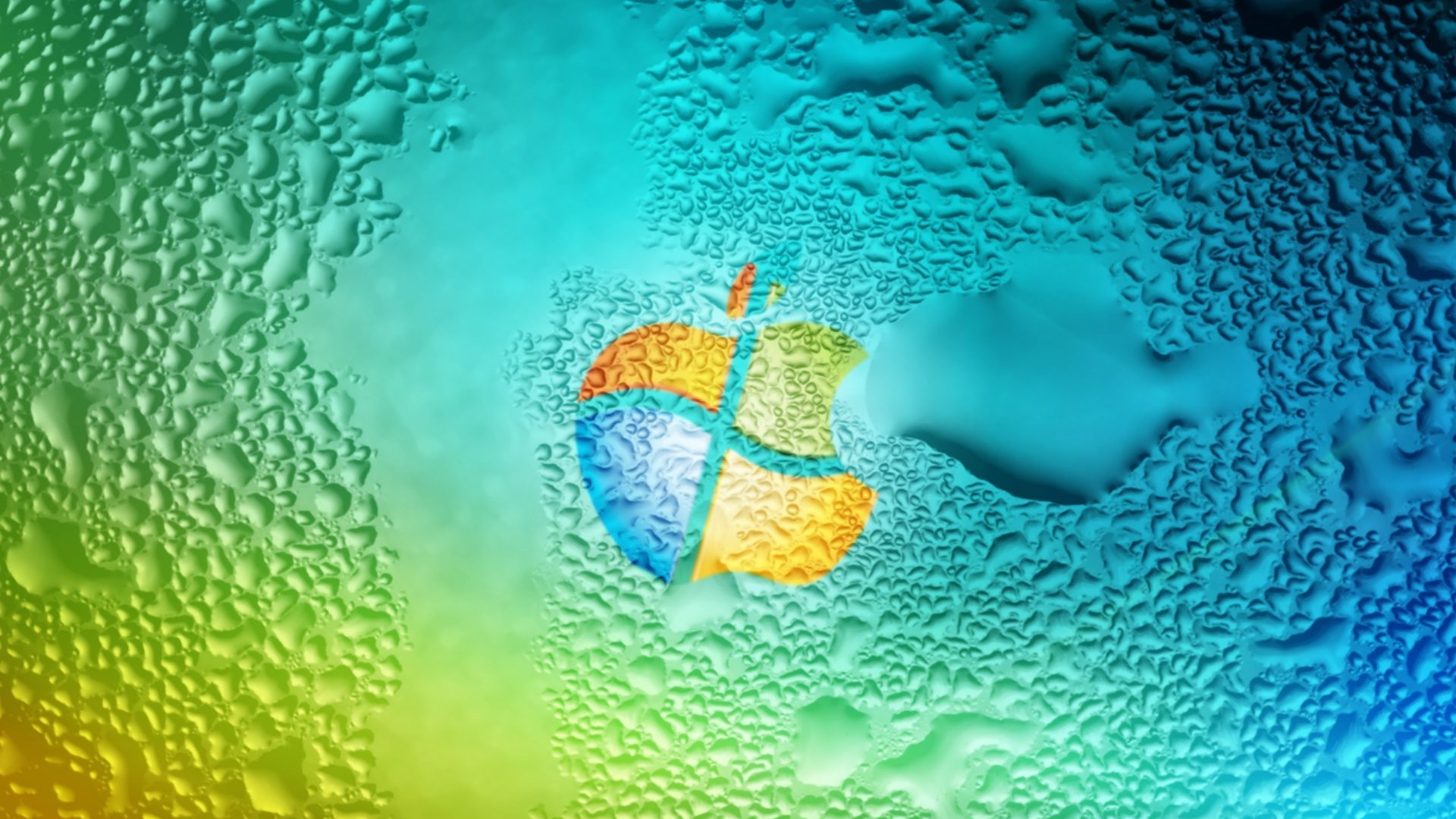 Обои вода, Аква, жидкость пузырь, макросъемка, ОС windows в разрешении 1920x1080