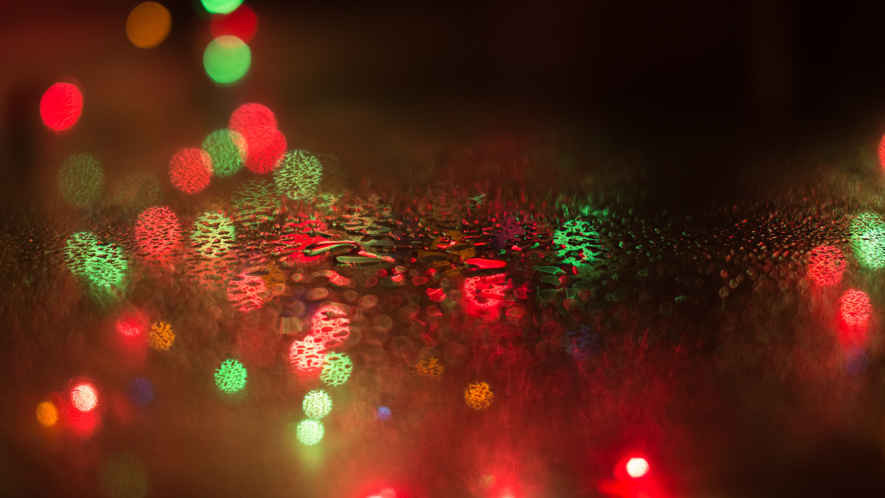 Обои свет, освещение, Рождественские огни, ночь, Рождество в разрешении 1280x720