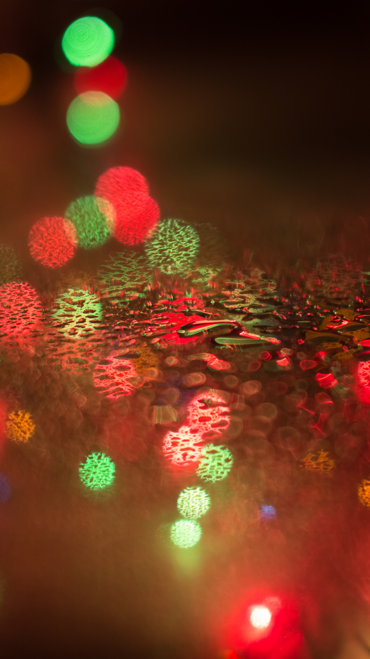 Обои свет, освещение, Рождественские огни, ночь, Рождество в разрешении 750x1334