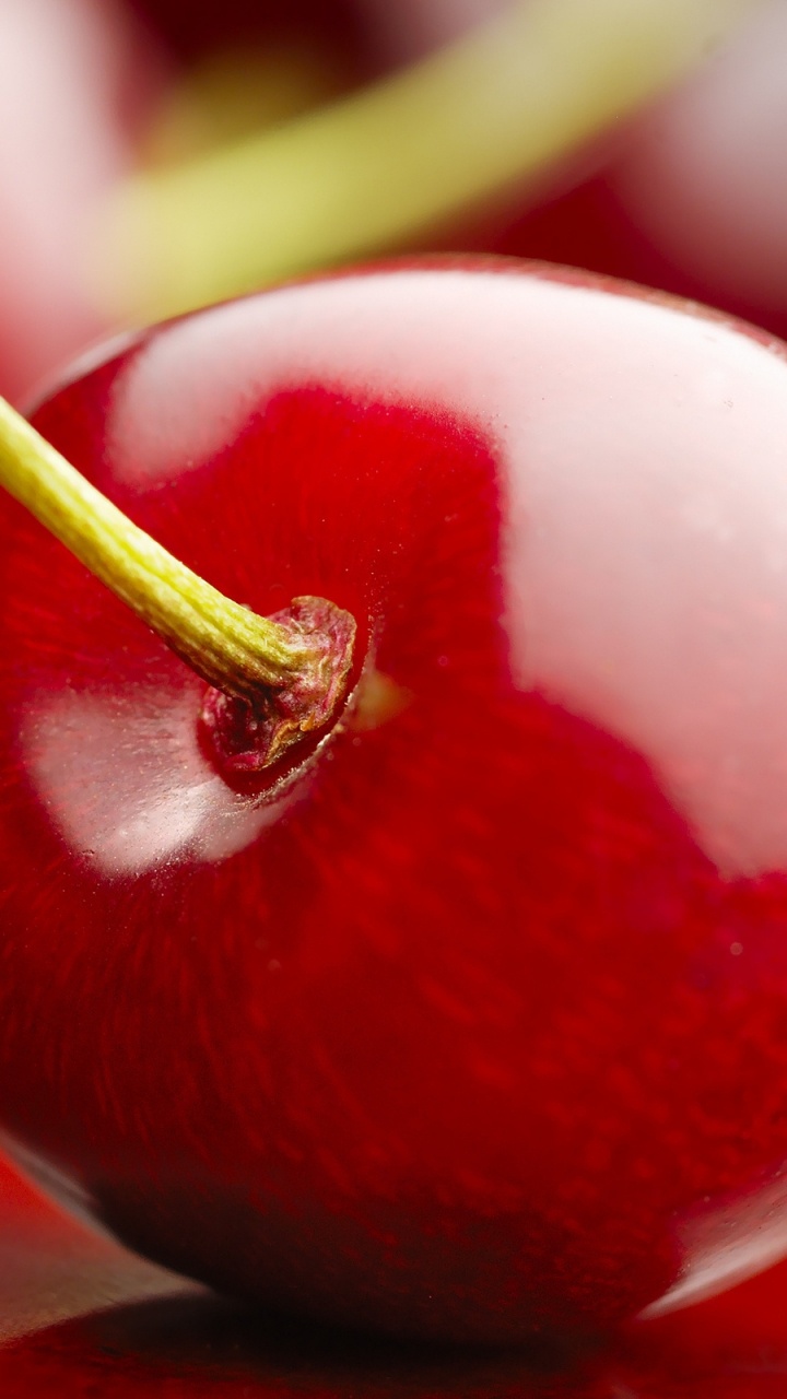 Обои вишня, фрукты, природные продукты, красный цвет, пища в разрешении 720x1280