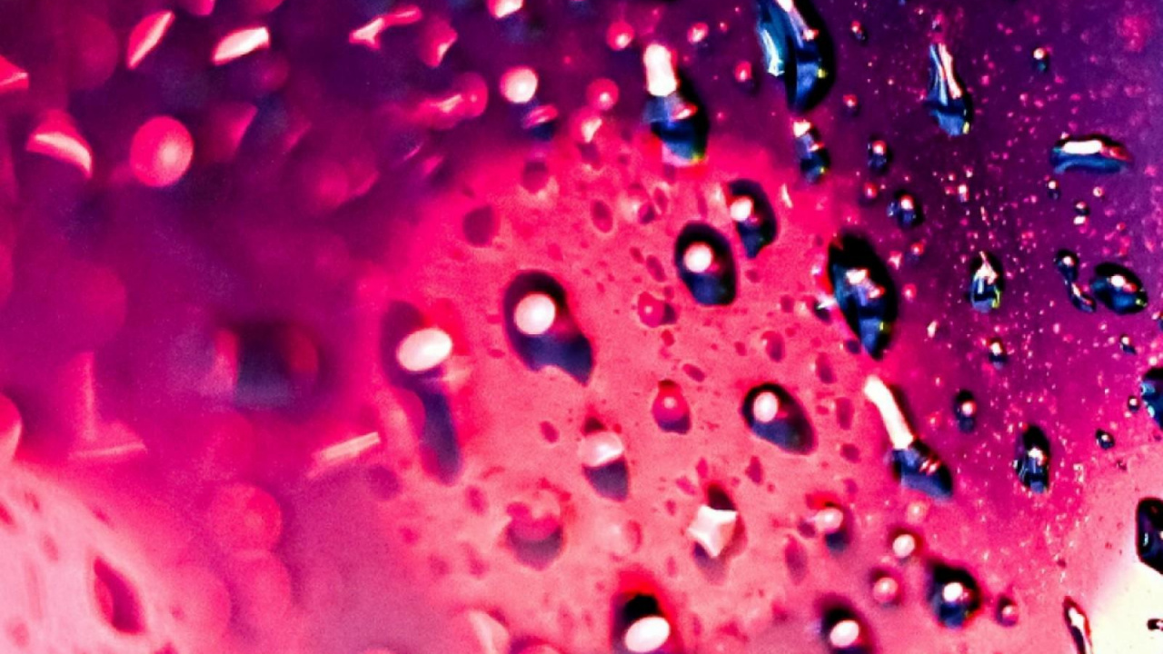 Обои вода, падение, синий, розовый, пурпур в разрешении 1280x720