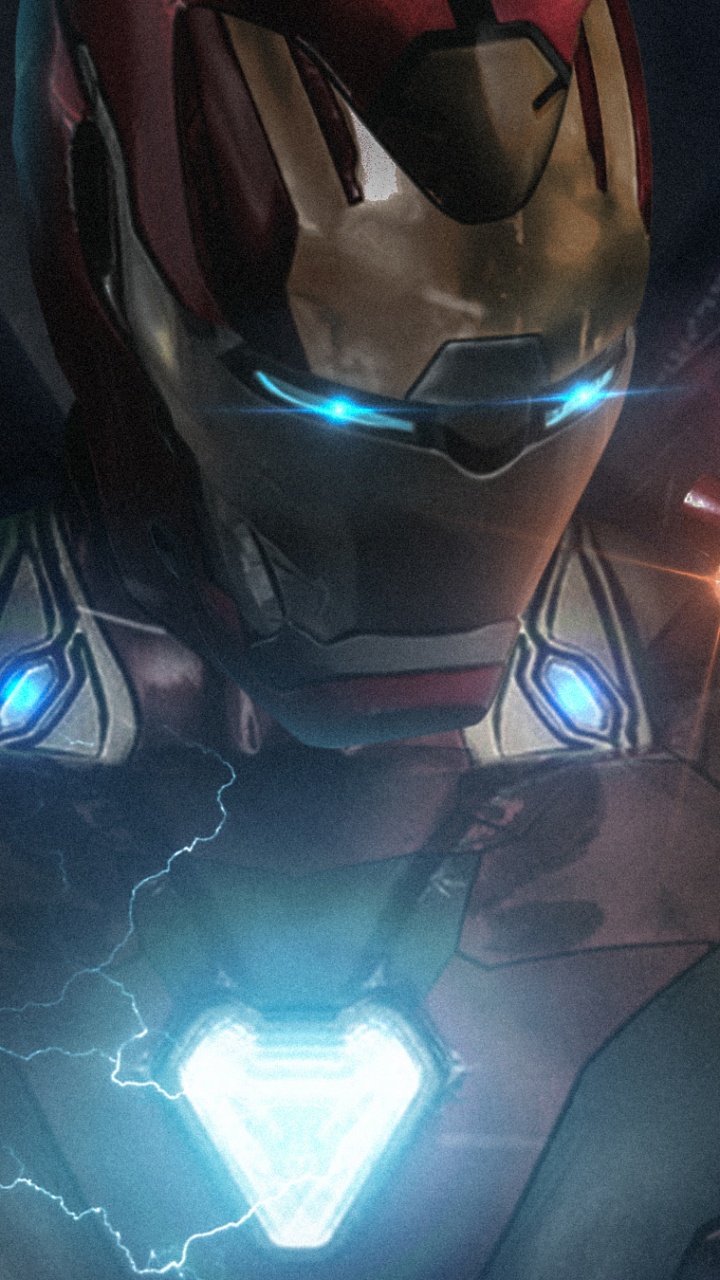 Обои Железный человек, Бесконечность Драгоценные Камни, супергерой, темнота, технологии в разрешении 720x1280