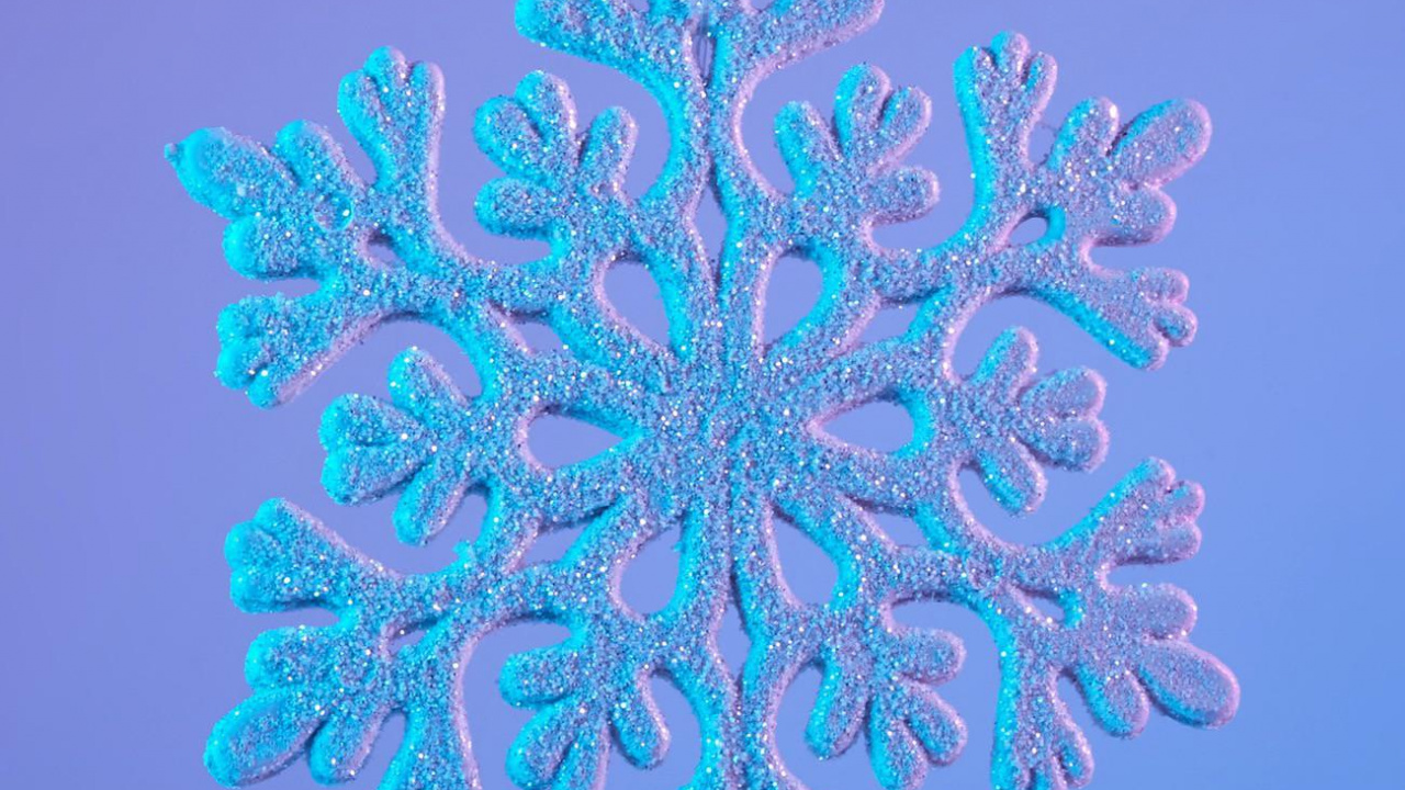 Обои Снежинка, арт, симметрия, электрик, узор в разрешении 1280x720