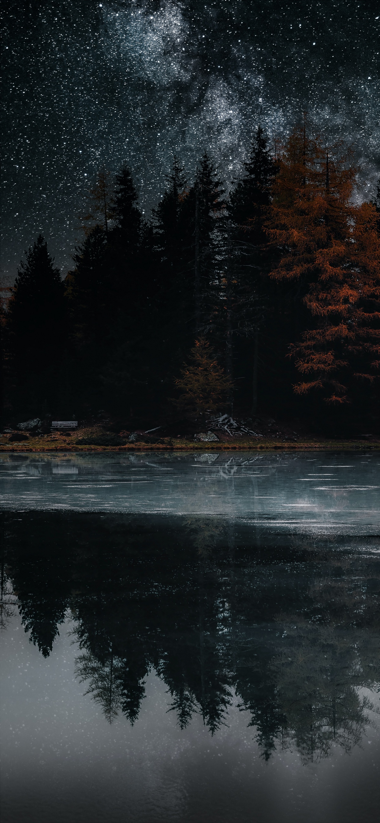 Обои Млечный Путь, вода, атмосфера, гидроресурсы, природный ландшафт в разрешении 1242x2688