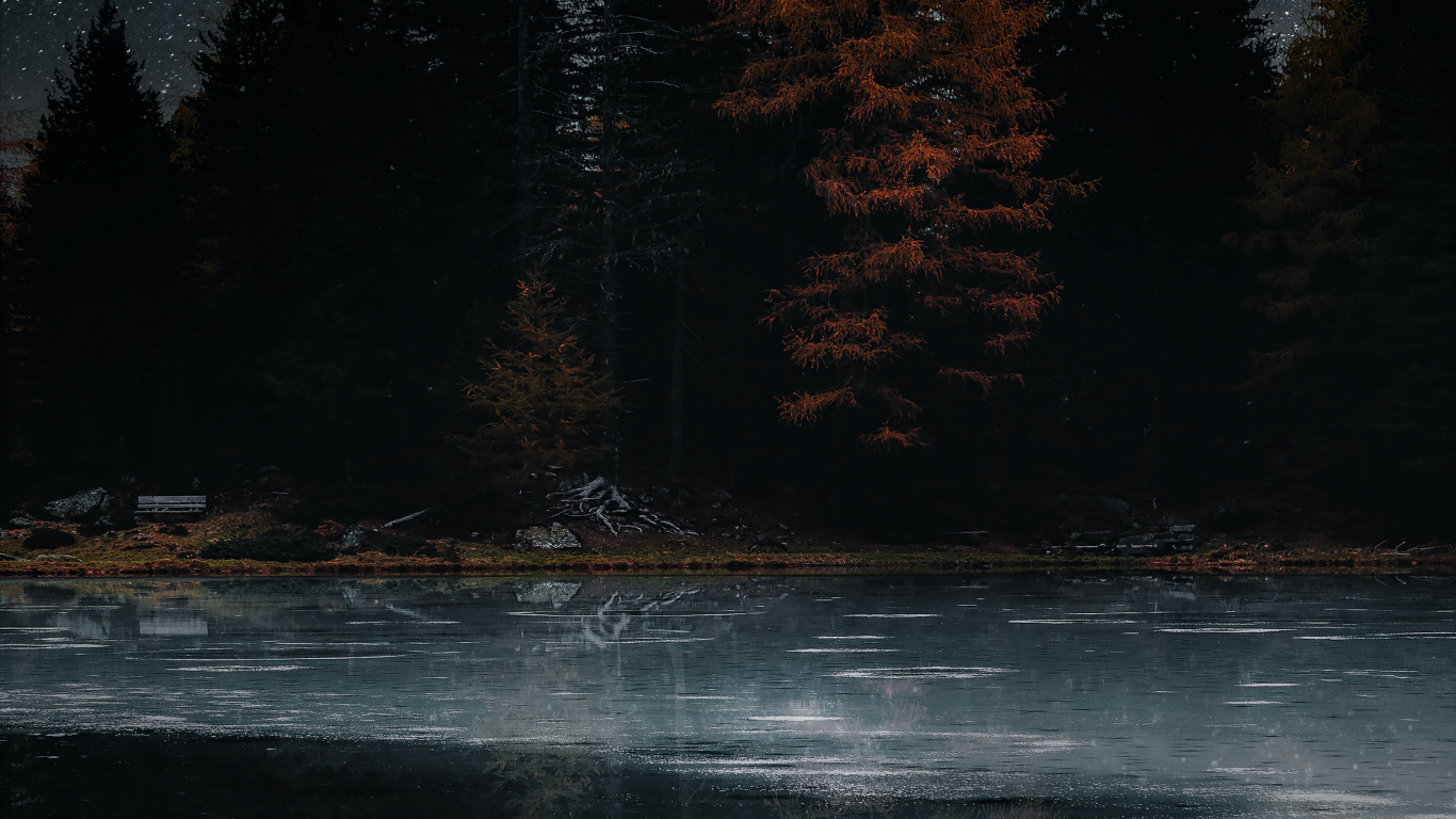 Обои Млечный Путь, вода, атмосфера, гидроресурсы, природный ландшафт в разрешении 1366x768