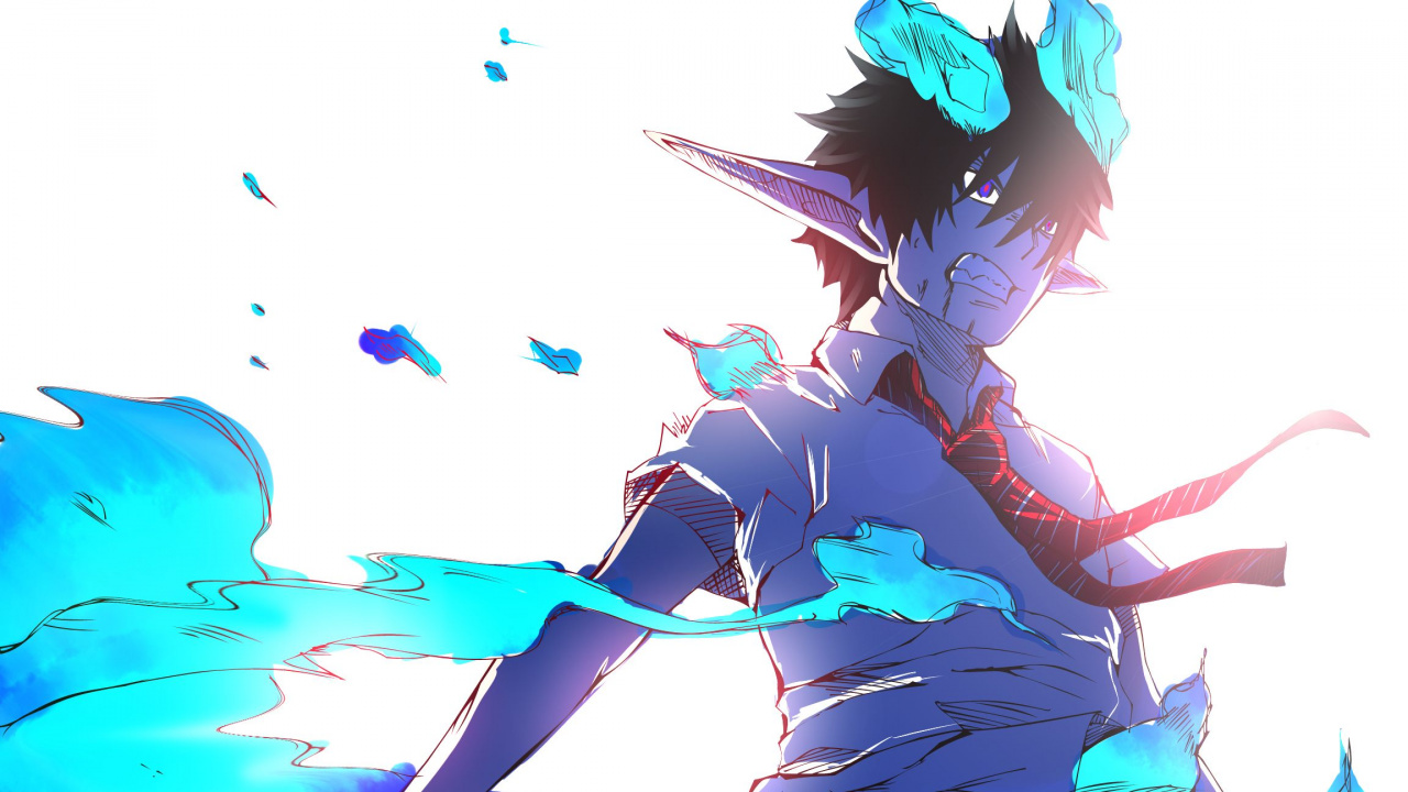 Обои Рин окумура, Юкио окумура, синий экзорцист, аниме, иллюстрация в разрешении 1280x720