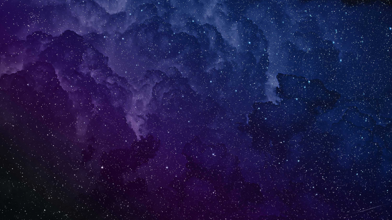 Обои пурпур, синий, атмосфера, космическое пространство, астрономический объект в разрешении 1280x720