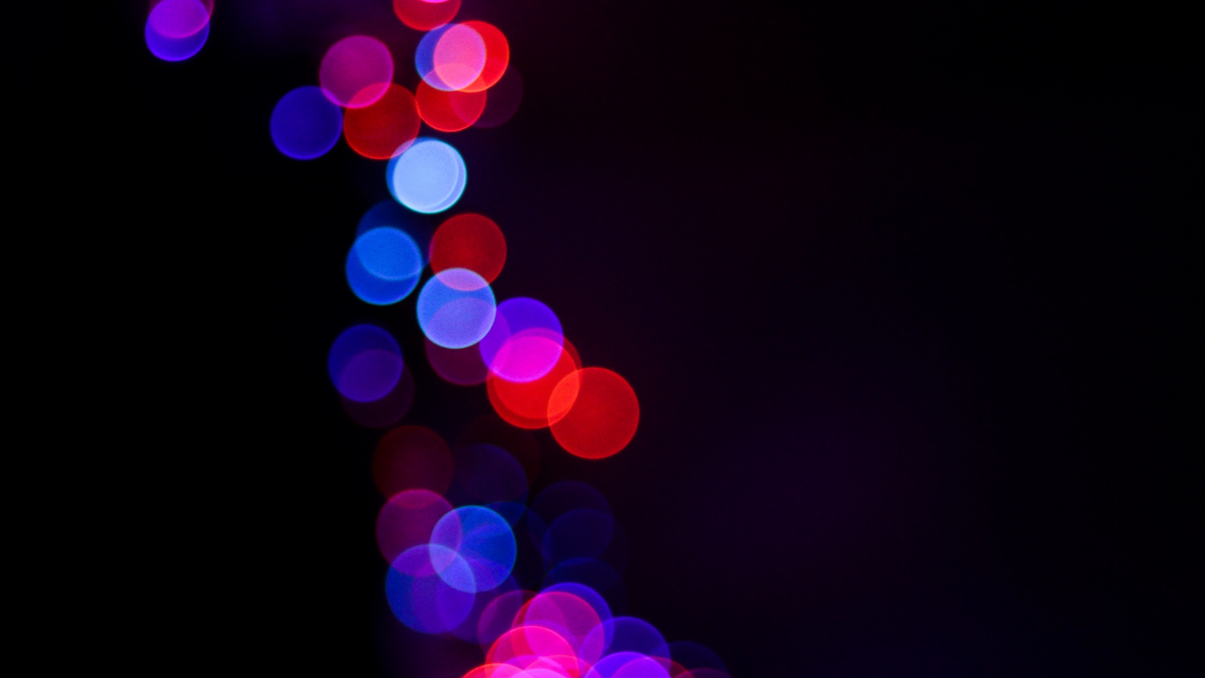 Обои боке, Фиолетовый, розовый, пурпур, свет в разрешении 3840x2160