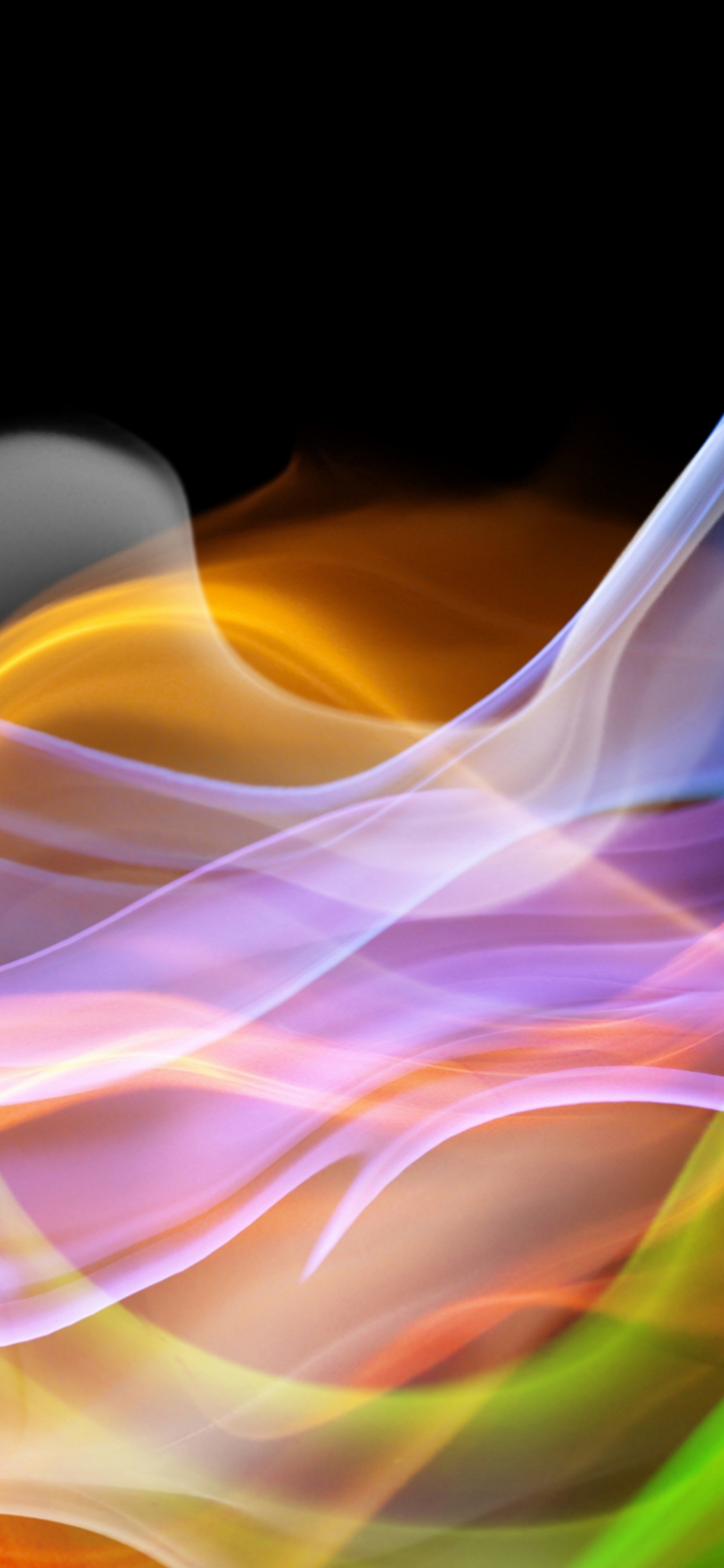 Обои дым, цвет, красочность, пурпур, линия в разрешении 1242x2688