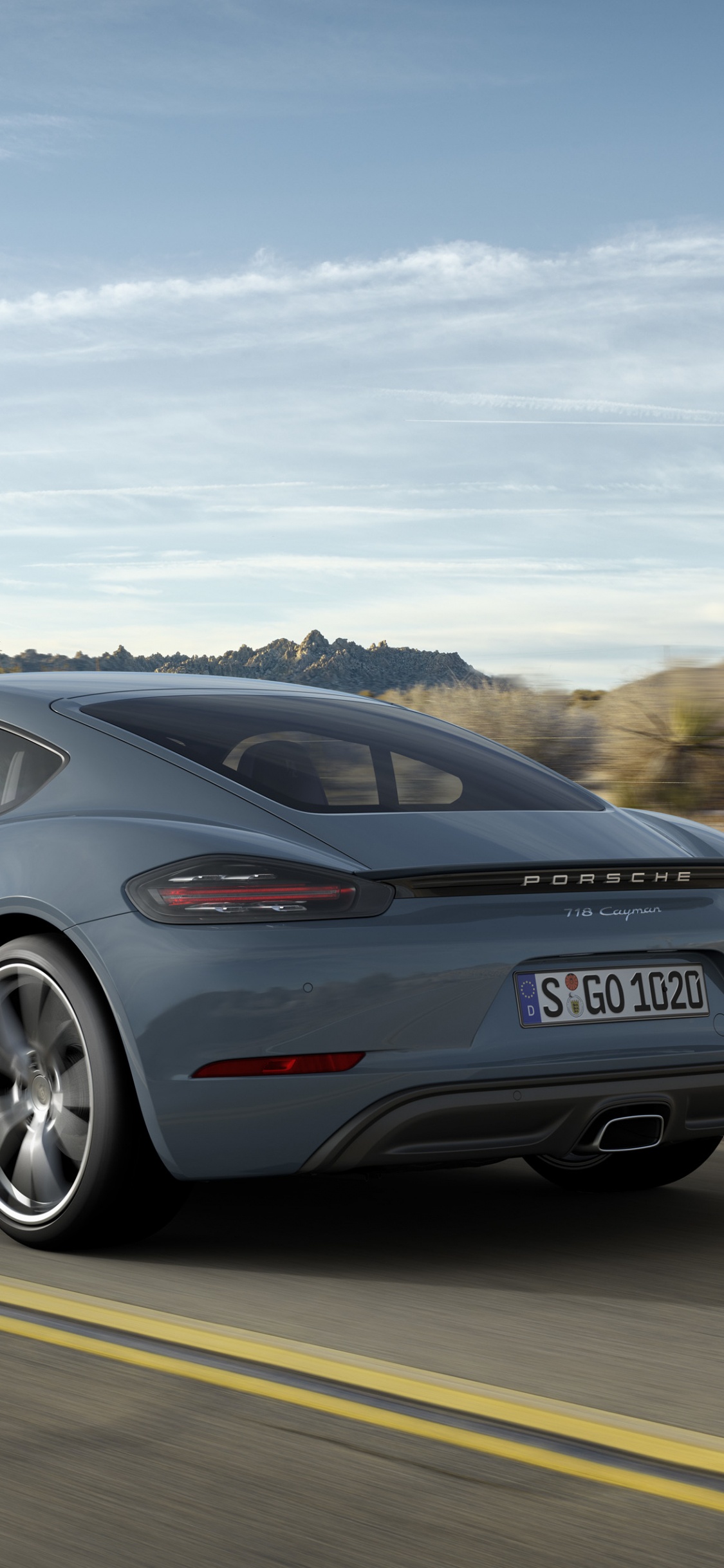 Обои 2017 Порше 718 Кайман, Порше Кайман, Порше, спорткар, Porsche 718 Boxster в разрешении 1125x2436