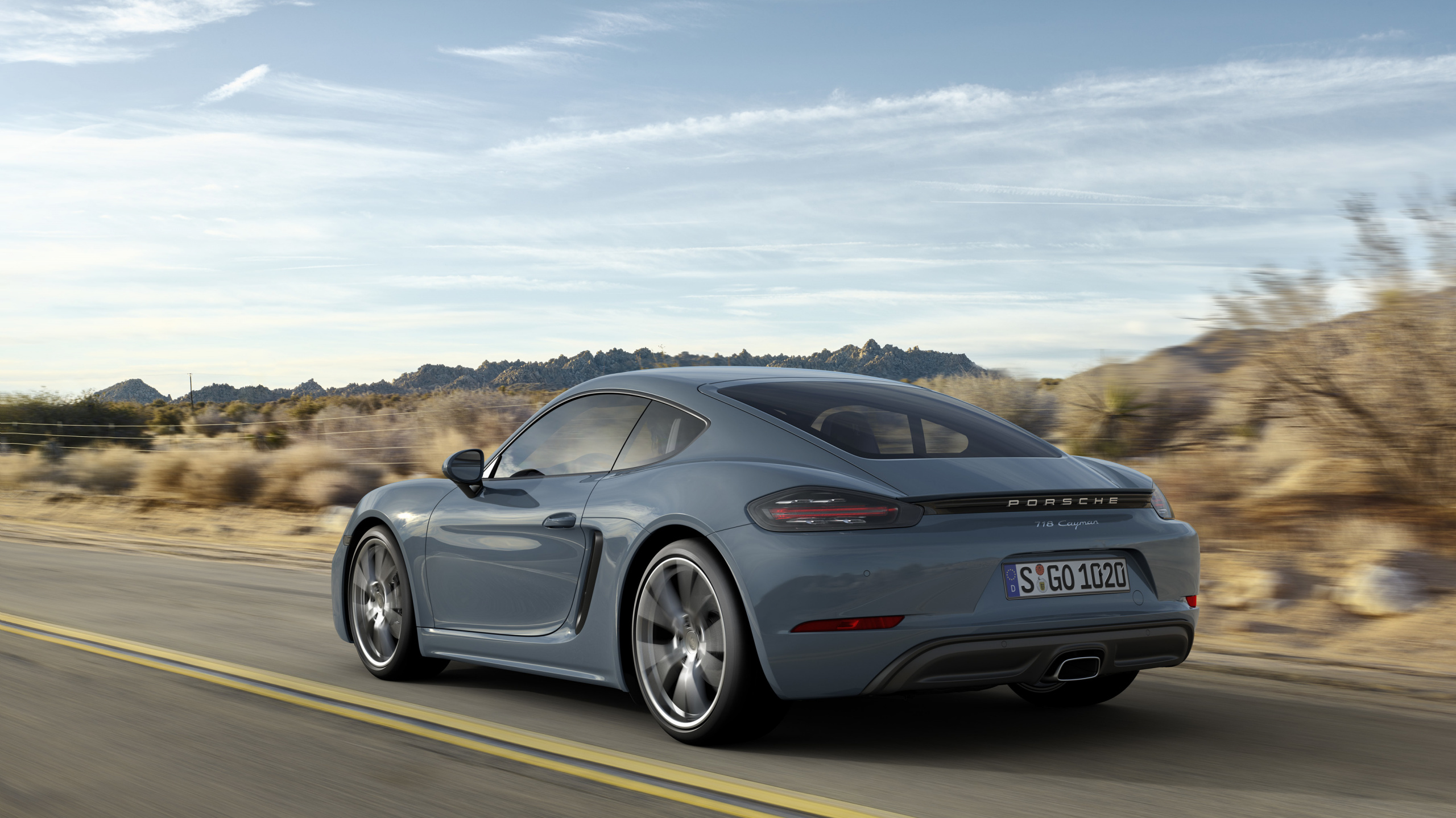 Обои 2017 Порше 718 Кайман, Порше Кайман, Порше, спорткар, Porsche 718 Boxster в разрешении 2560x1440