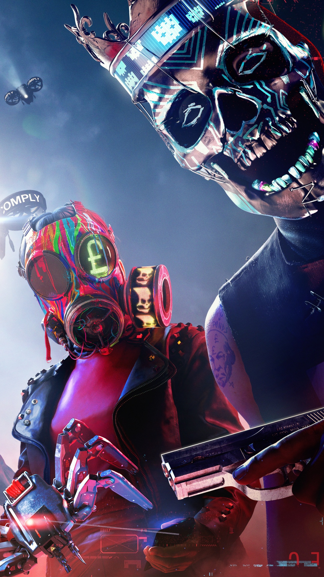 Обои Смотреть Собак Легион, сторожевой пес, Представление, этап, театральное искусство в разрешении 1080x1920