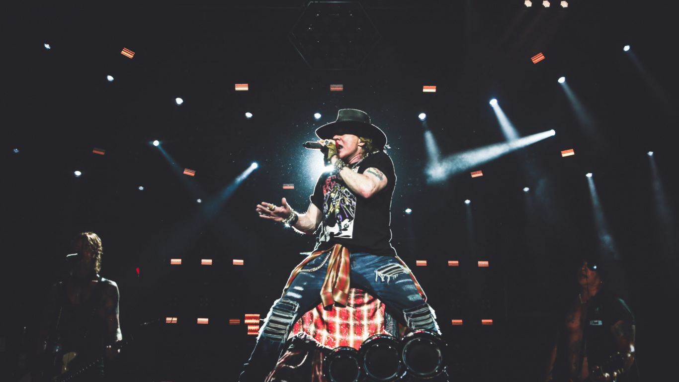 Обои Not in This Lifetime Tour, Guns N Roses, концерт, тяжелый рок, Представление в разрешении 1366x768